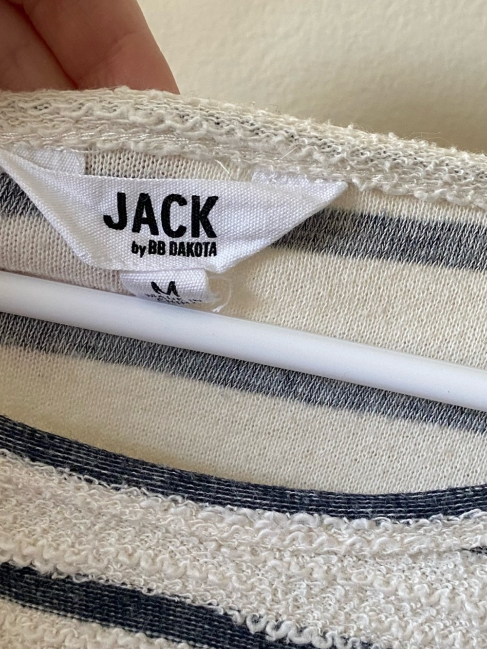 BB Dakota Jack Striped Knit Cropped Top Long Sleeve Oversized - Picture 5 of 6